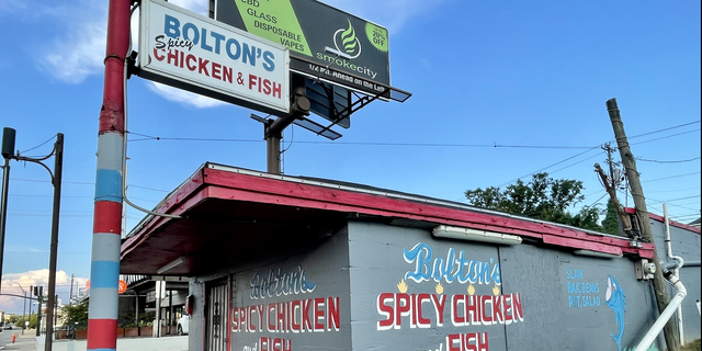 Bolton's is a popular, no-frills East Nashville hot chicken joint. A sign above the kitchen warns, "Please wash your hands before rubbing your eyes or your babies!"