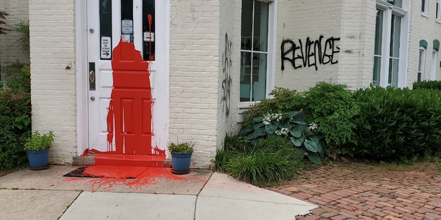 Graffiti and red paint found at Washington, D.C., Capitol Hill Pregnancy Center.