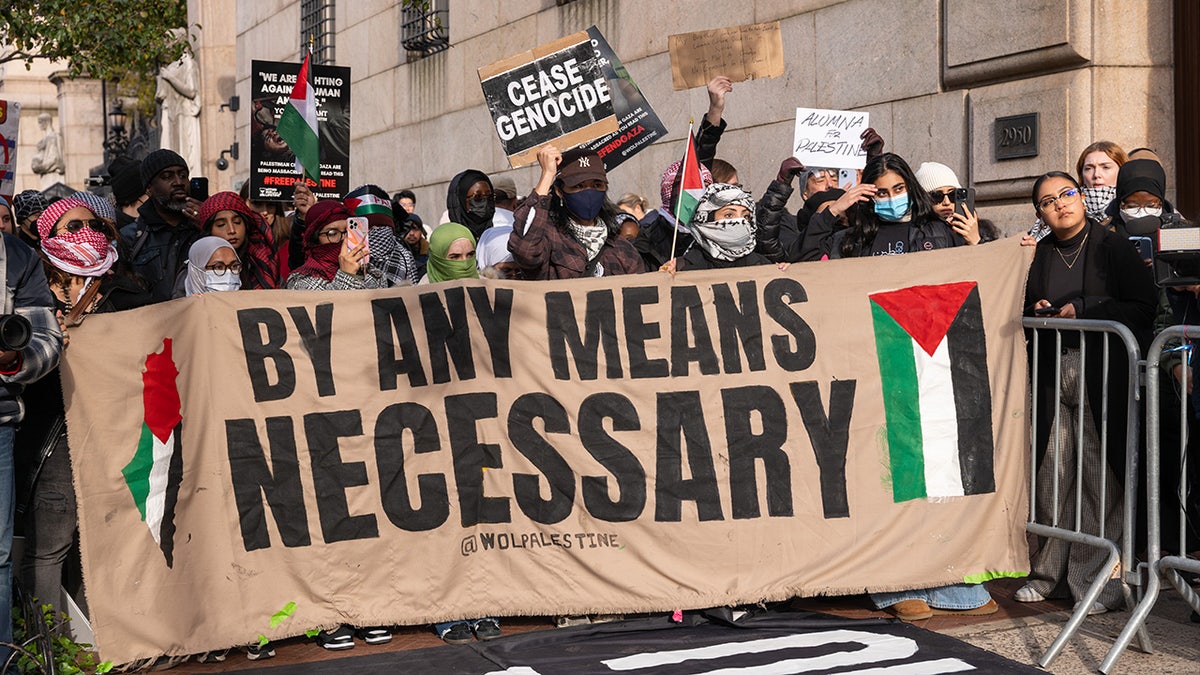 Pro-Palestine protesters at Columbia University