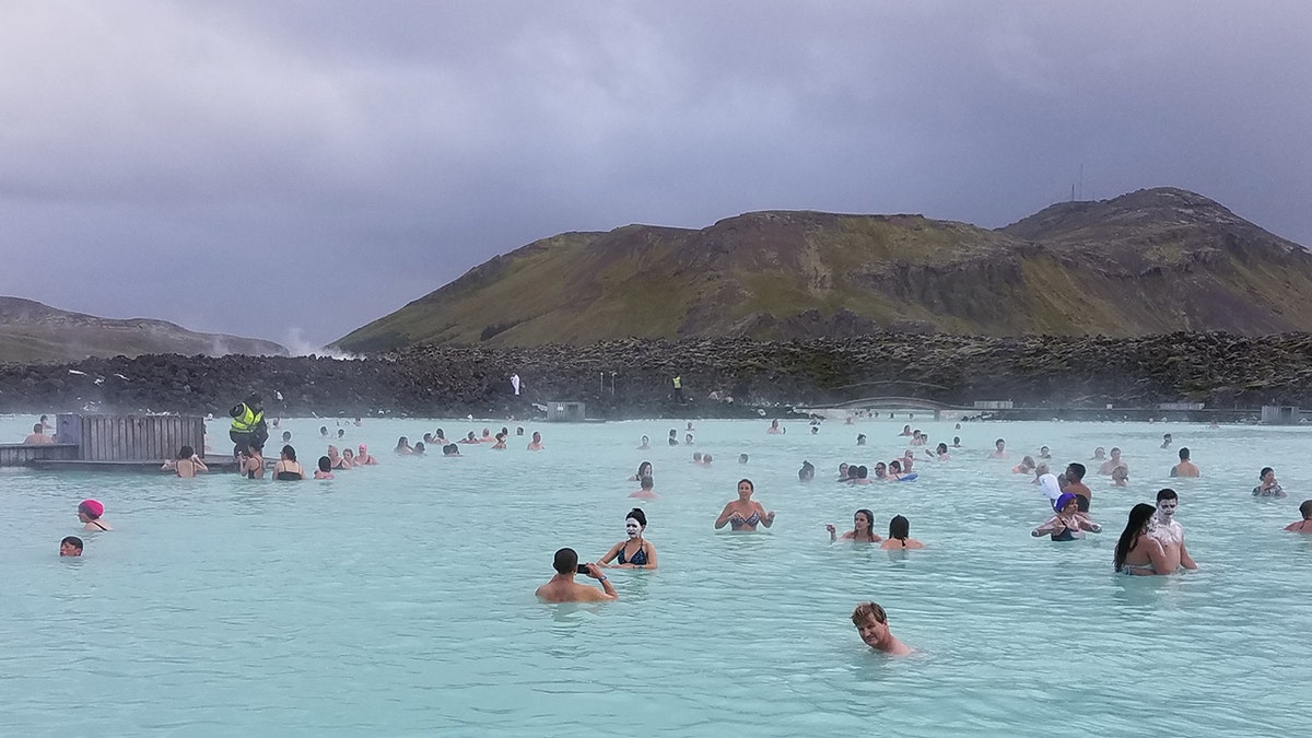 People in the Blue Lagoon geothermal spa